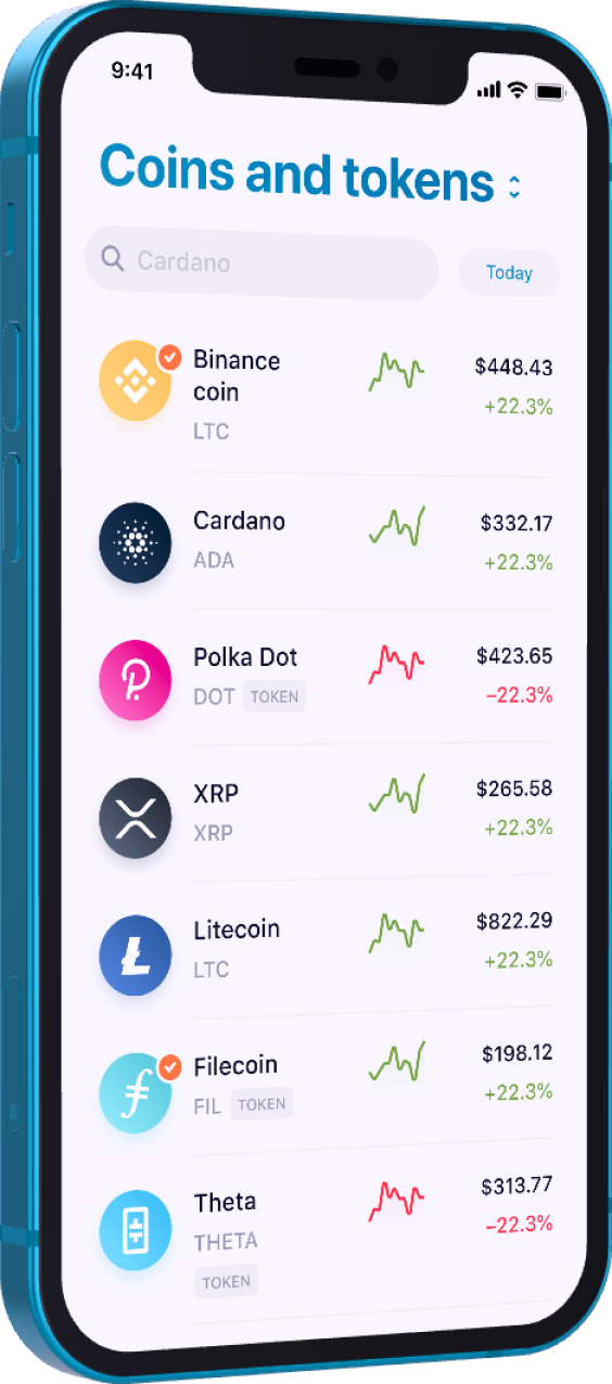 All cryptocurrency in your App