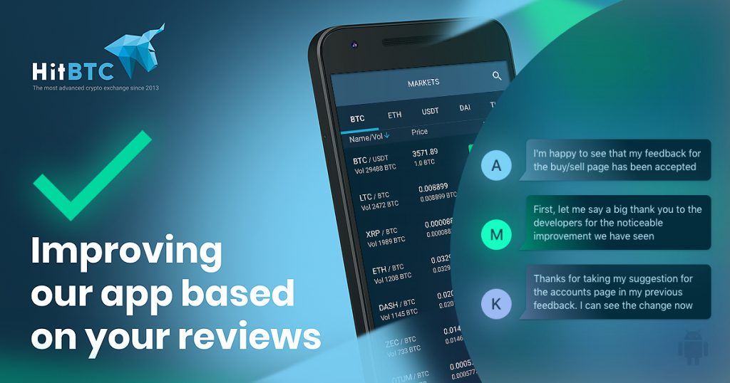 The last open testing phase of HitBTC mobile app was completed