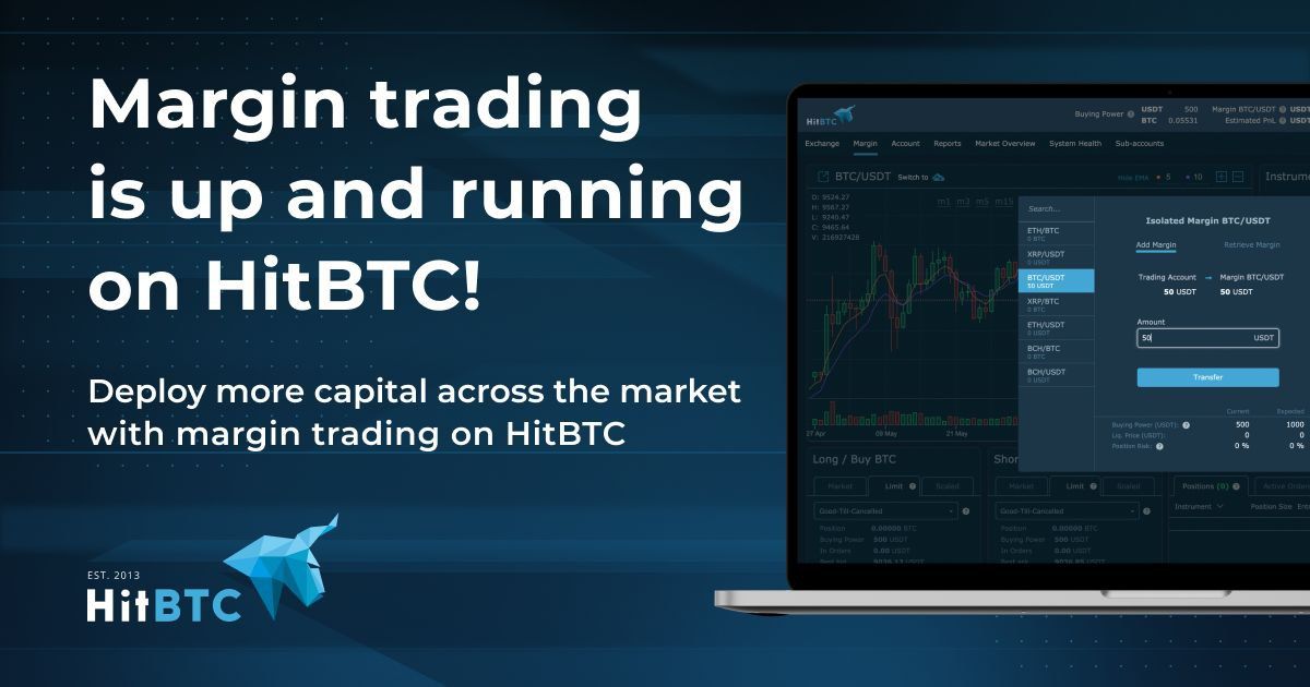 HitBTC Introduces Margin Trading on the Main Platform